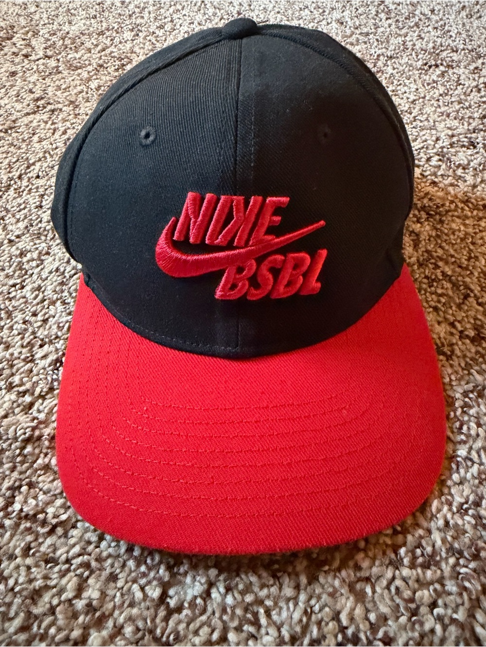 Nike Kids Two-Tone Black and Red Baseball Hat